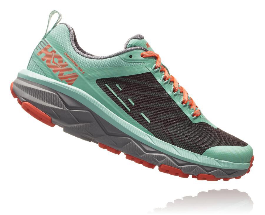 Tenis Hoka One One Trail Mujer Verdes/Negros - Challenger Atr 5 - AKUP20648